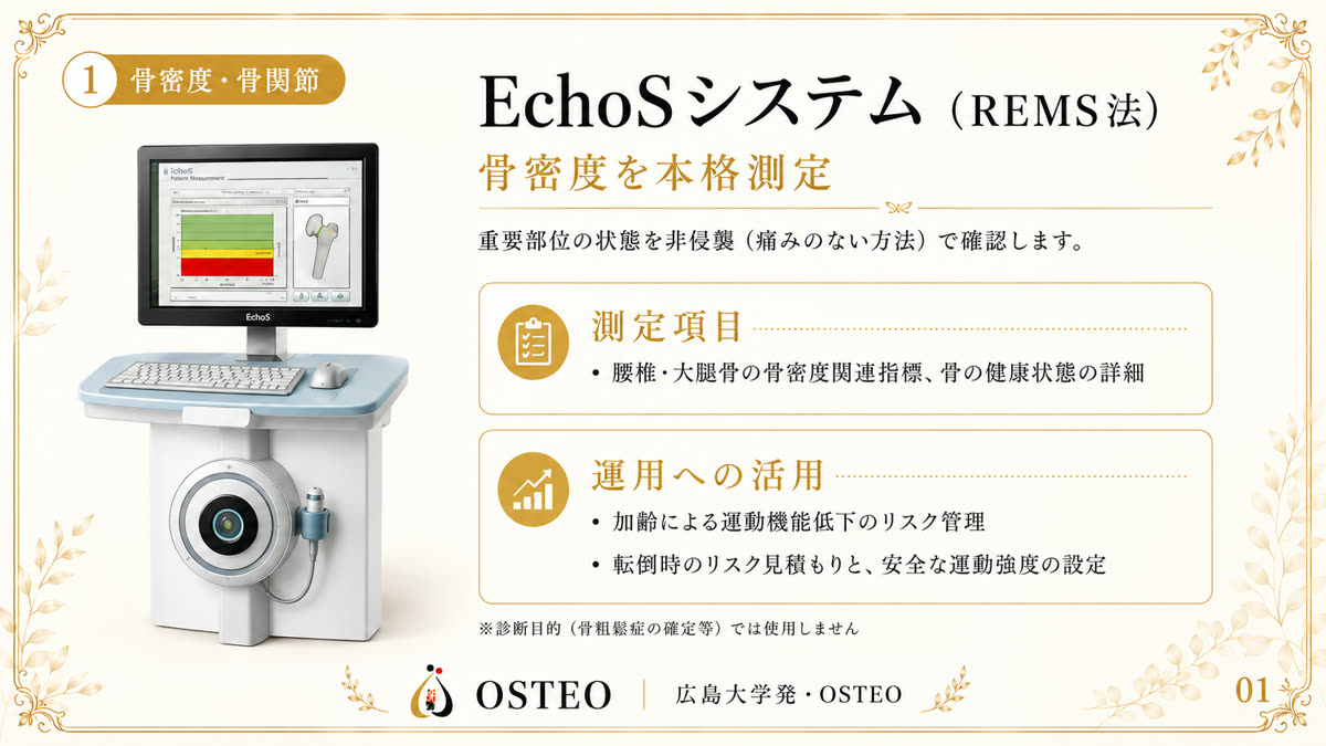 EchoSシステム — 骨密度測定